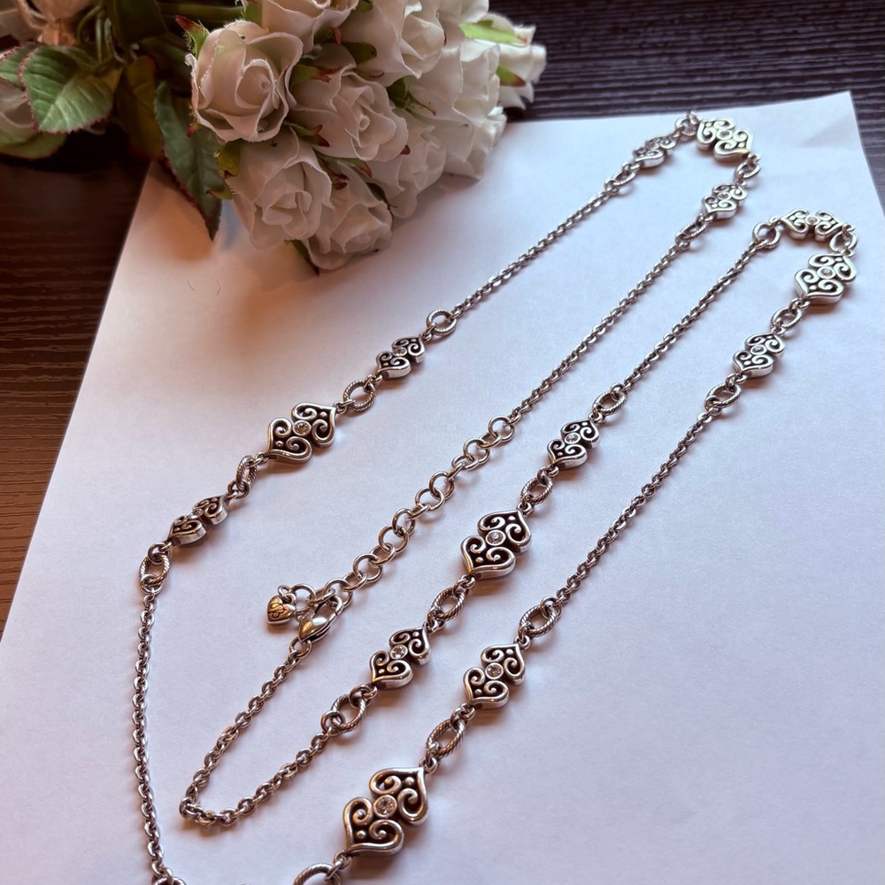 Brighton Silver Heart ❤️ Heart Necklace